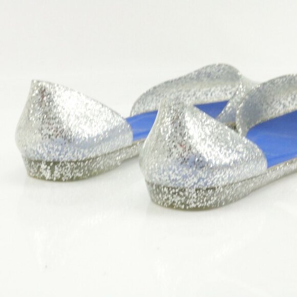 Jeffrey Campbell Womens Love DOrsay Flat Size 8 Silver Glitter Jelly SlipOn Shoe - Picture 5 of 12